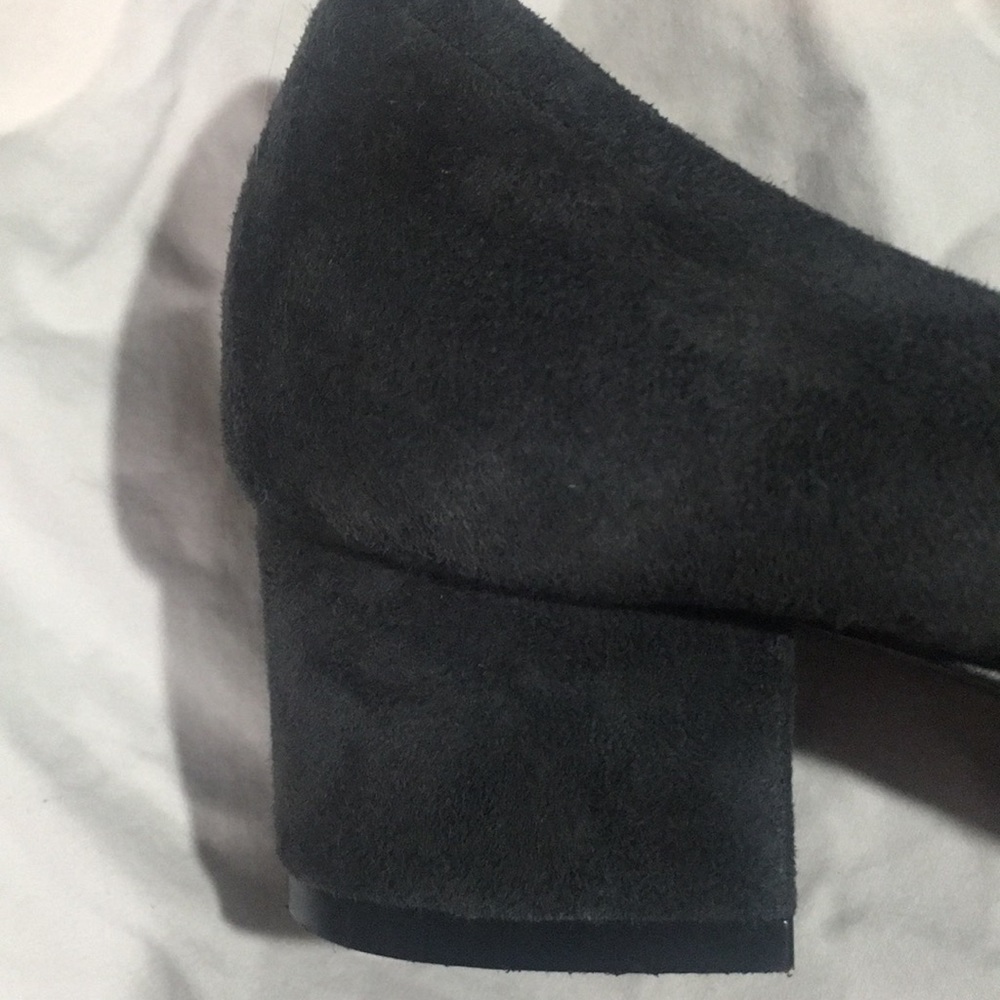 Charcoal suede Jeffrey Campbell block heel